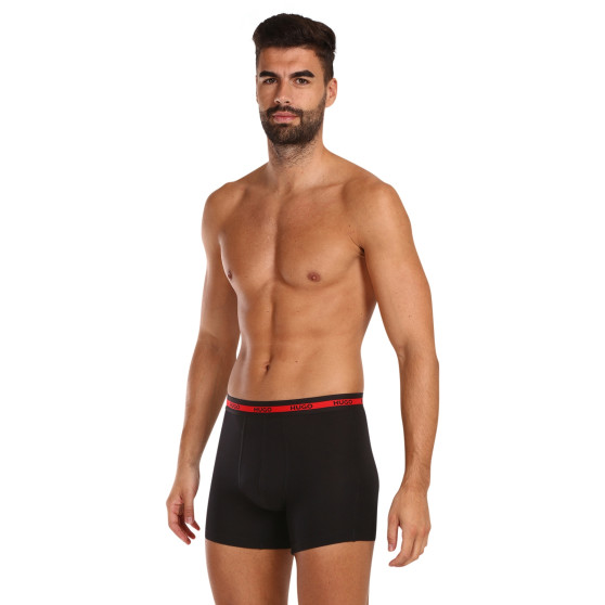 3PACK pánske boxerky HUGO čierné (50496713 002)