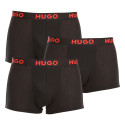 3PACK pánske boxerky HUGO čierné (50496723 001)