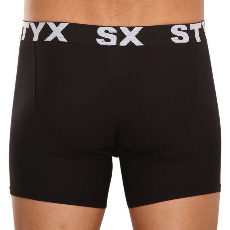 3PACK pánske boxerky Styx long športová guma čierne (3U960) S, trenky.