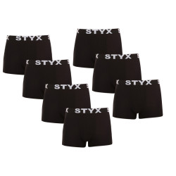 7PACK pánske boxerky Styx športová guma čierné (7G960)