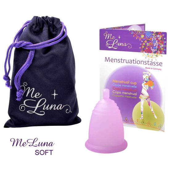 Menštruačný kalíšok Me Luna Soft M s guličkou ružová (MELU002)