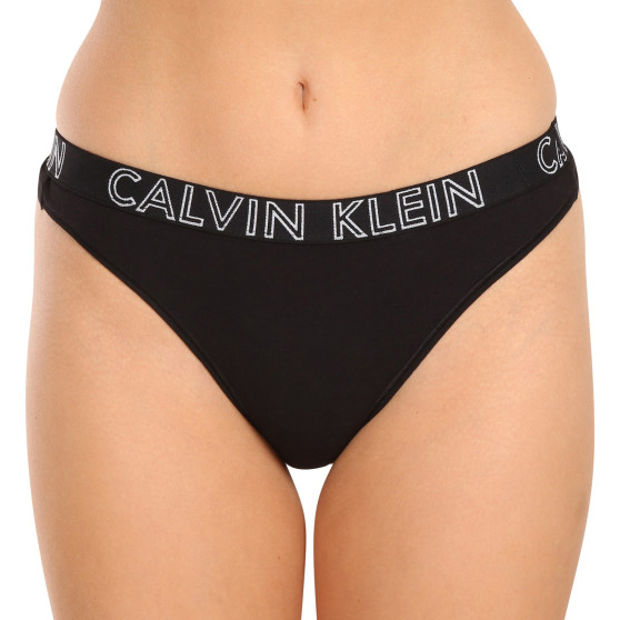 Dámska tangá Calvin Klein čierne (QD3636E-001)