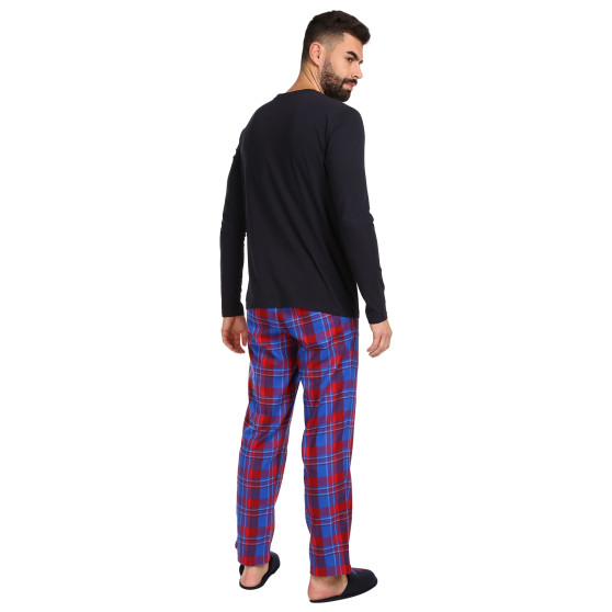 Pánske pyžamo Tommy Hilfiger s papučami viacfarebné v darčekovém balenie (UM0UM02989 0G5)