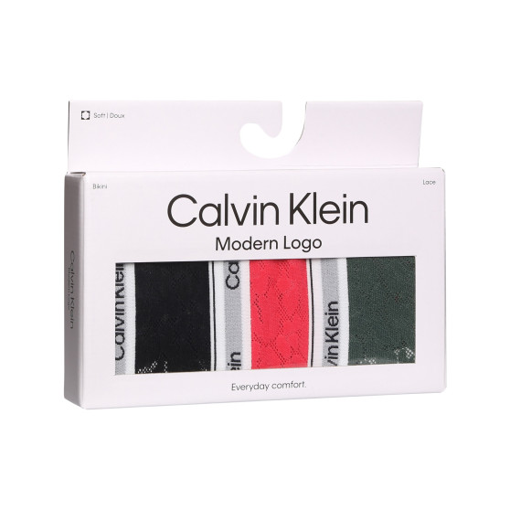 3PACK dámske nohavičky Calvin Klein nadrozmer viacfarebné (QD5080E-GP6)