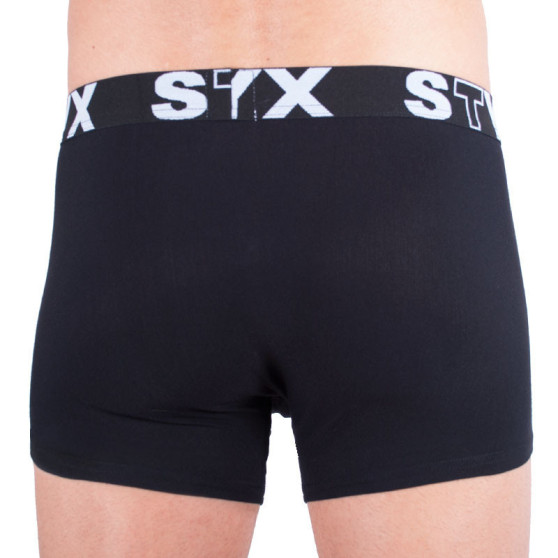 3PACK pánske boxerky Styx športová guma nadrozmer čierne (3R960)