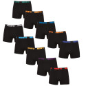 10PACK pánske boxerky Nedeto čierne (10NB004b)