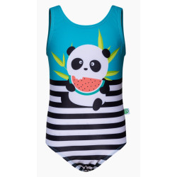 Veselé dievčenské plavky Dedoles Panda (D-K-SCL-S-OPS-C-1260)