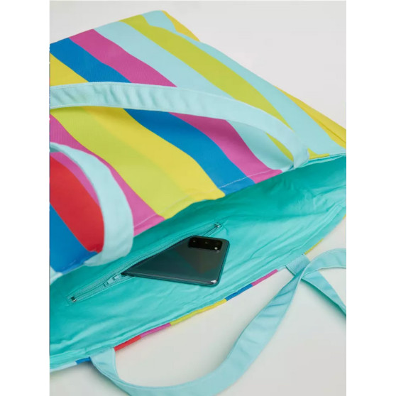 Veselá plážová taška Dedoles Letné pásky (D-F-BW-AC-BHB-C-1584)