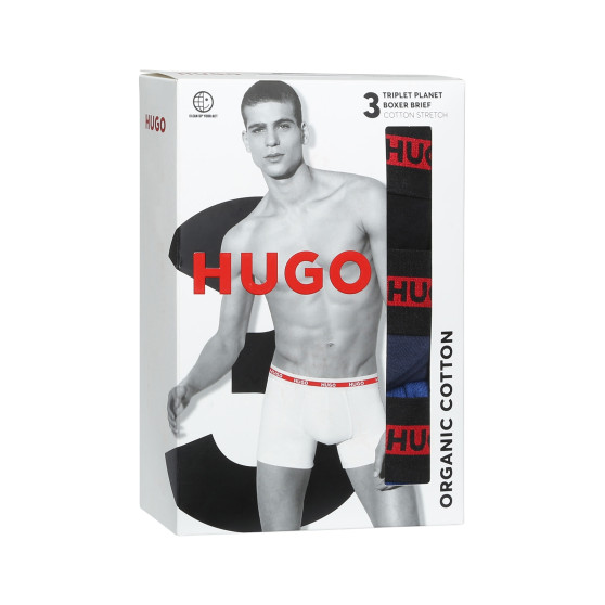 3PACK pánske boxerky HUGO viacfarebné (50496713 420)