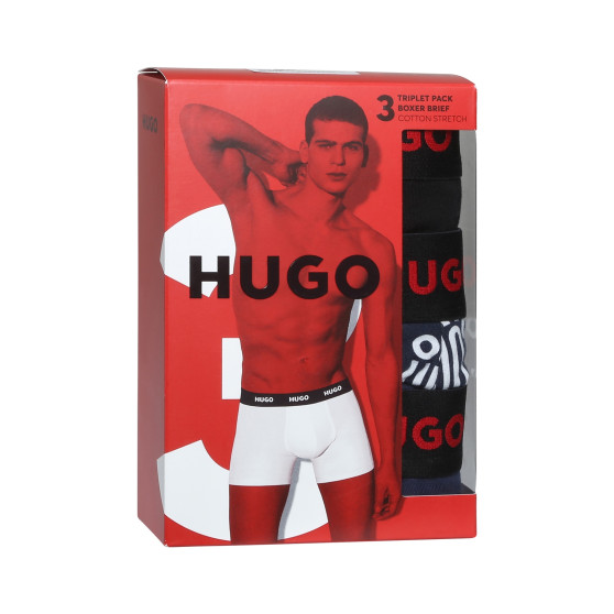 3PACK pánske boxerky HUGO viacfarebné (50510192 405)
