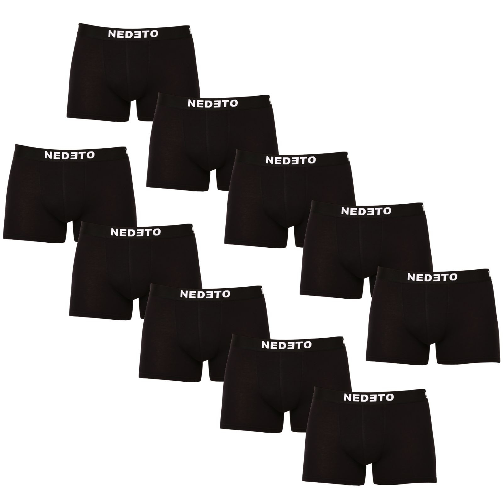 10PACK pánske boxerky Nedeto čierne (10NB001b) M.
Hľadáte kvalitné, ale zároveň cenovo dostupné boxerky?
Boxerky Nedeto sú vyrobené z príjemného materiálu, majú moderný strih, ktorý perfektne padne na každodenné nosenie.