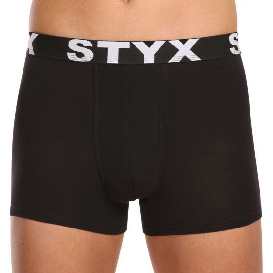 5PACK pánske boxerky Styx športová guma čierné (5G9602)