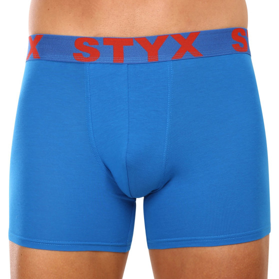 3PACK pánske boxerky Styx long športová guma modré (3U1167)