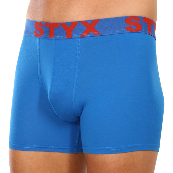 3PACK pánske boxerky Styx long športová guma modré (3U1167)