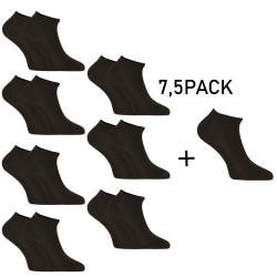 7,5PACK ponožky Nedeto nízké bambusové čierne (75NPN001)