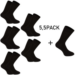 5,5PACK ponožky Nedeto vysoké bambusové čierne (55NP001)