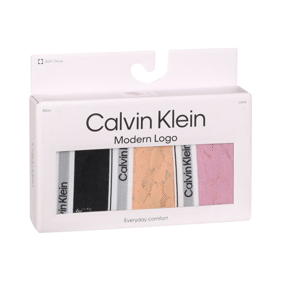 3PACK dámske nohavičky Calvin Klein nadrozmer viacfarebné (QD5080E-GP9)