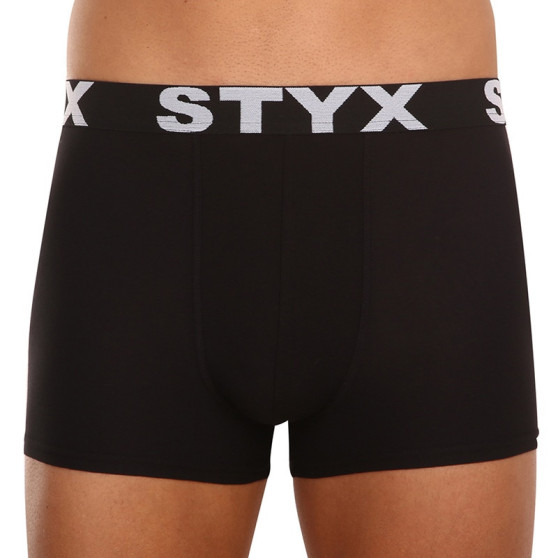 5PACK pánske boxerky Styx športová guma nadrozmer čierne (5R960)