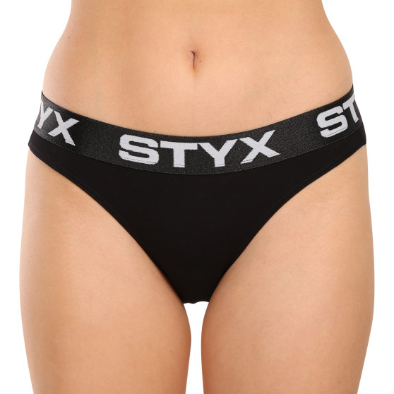 Dámske nohavičky Styx športová guma čierne (IK960)