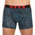 Pánske boxerky Styx long art športová guma doodle (U1256/2)