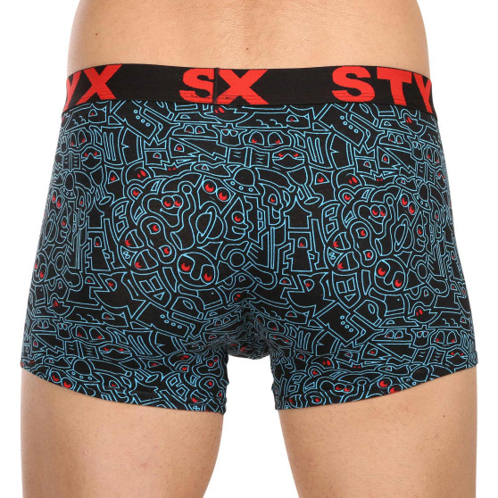 Pánske boxerky Styx art športová guma doodle (G1256/2)