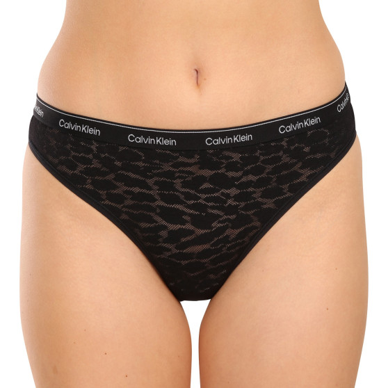 3PACK dámske nohavičky brazilky Calvin Klein čierné (QD5225E-UB1)