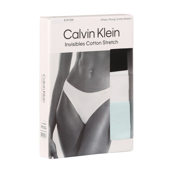 3PACK dámske tangá Calvin Klein viacfarebné (QD5219E-NOY)