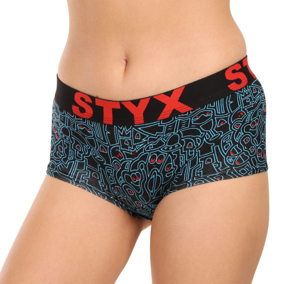 3PACK dámske nohavičky Styx art s nohavičkou viacfarebné (3IN12672)