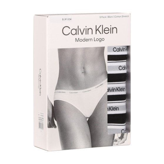 5PACK dámske nohavičky Calvin Klein čierné (QD5208E-UB1)