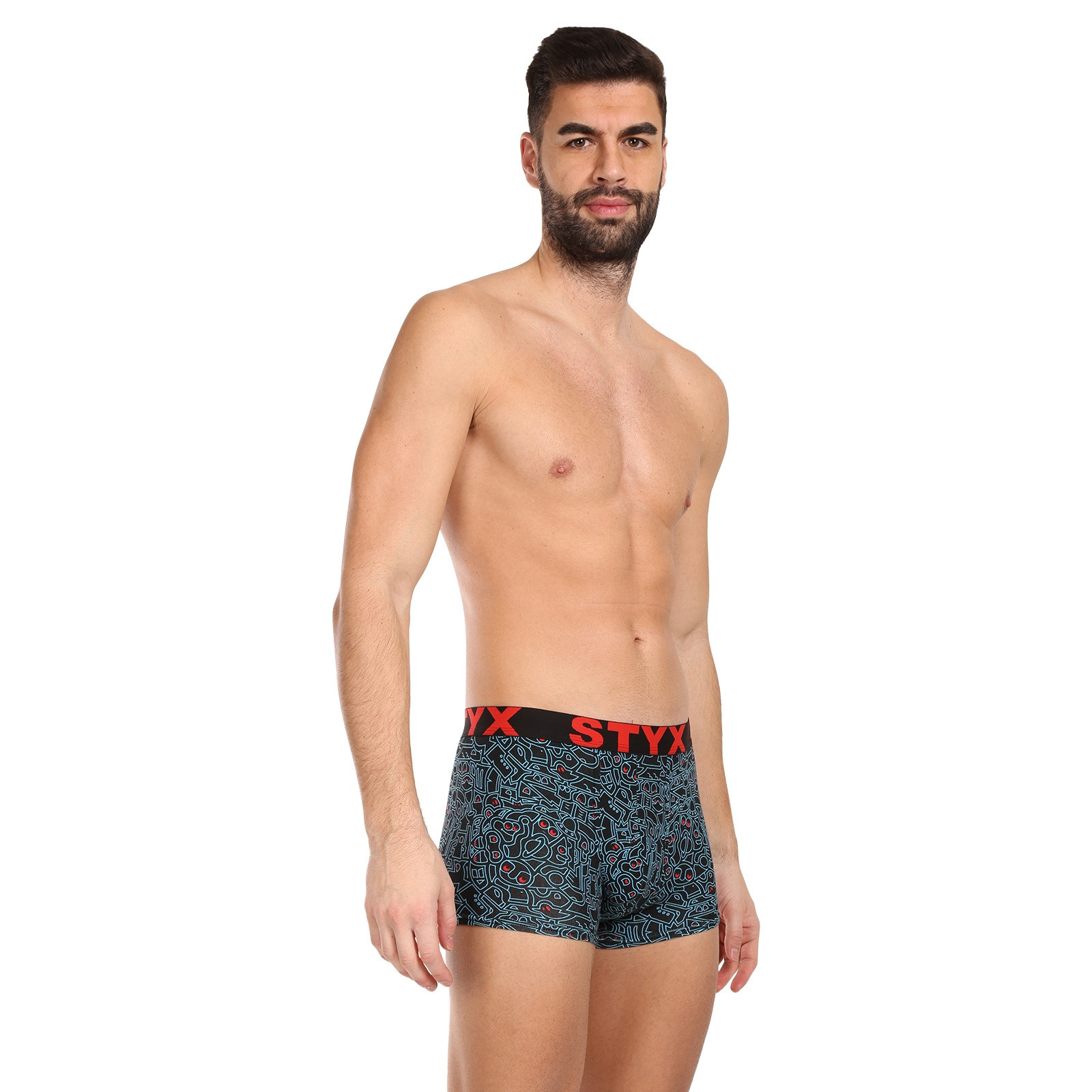 3PACK pánske boxerky Styx art športová guma viacfarebné (3G12612) XL, trenky.