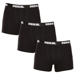 3PACK pánske boxerky Nedeto Rebel čierne (3NBR001)