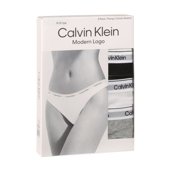 3PACK dámske tangá Calvin Klein viacfarebné (QD5209E-MPI)
