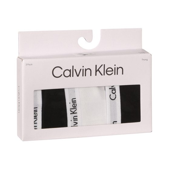 3PACK dámska tangá Calvin Klein viacfarebná (QD3587E-WZB)