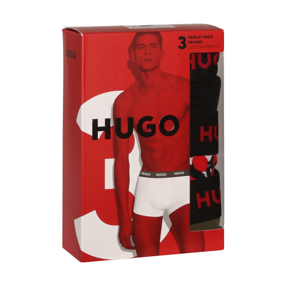 3PACK pánske boxerky HUGO viacfarebné (50480170 306)