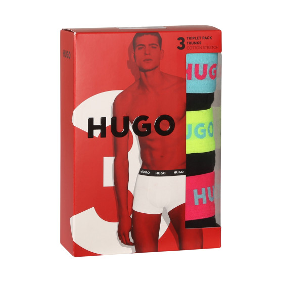 3PACK pánske boxerky HUGO viacfarebné (50469766 730)