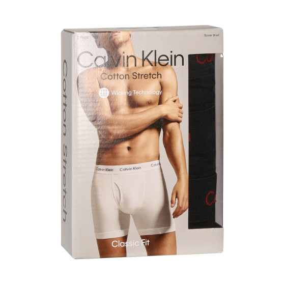 3PACK pánske boxerky Calvin Klein čierné (NB2616A-NC1)