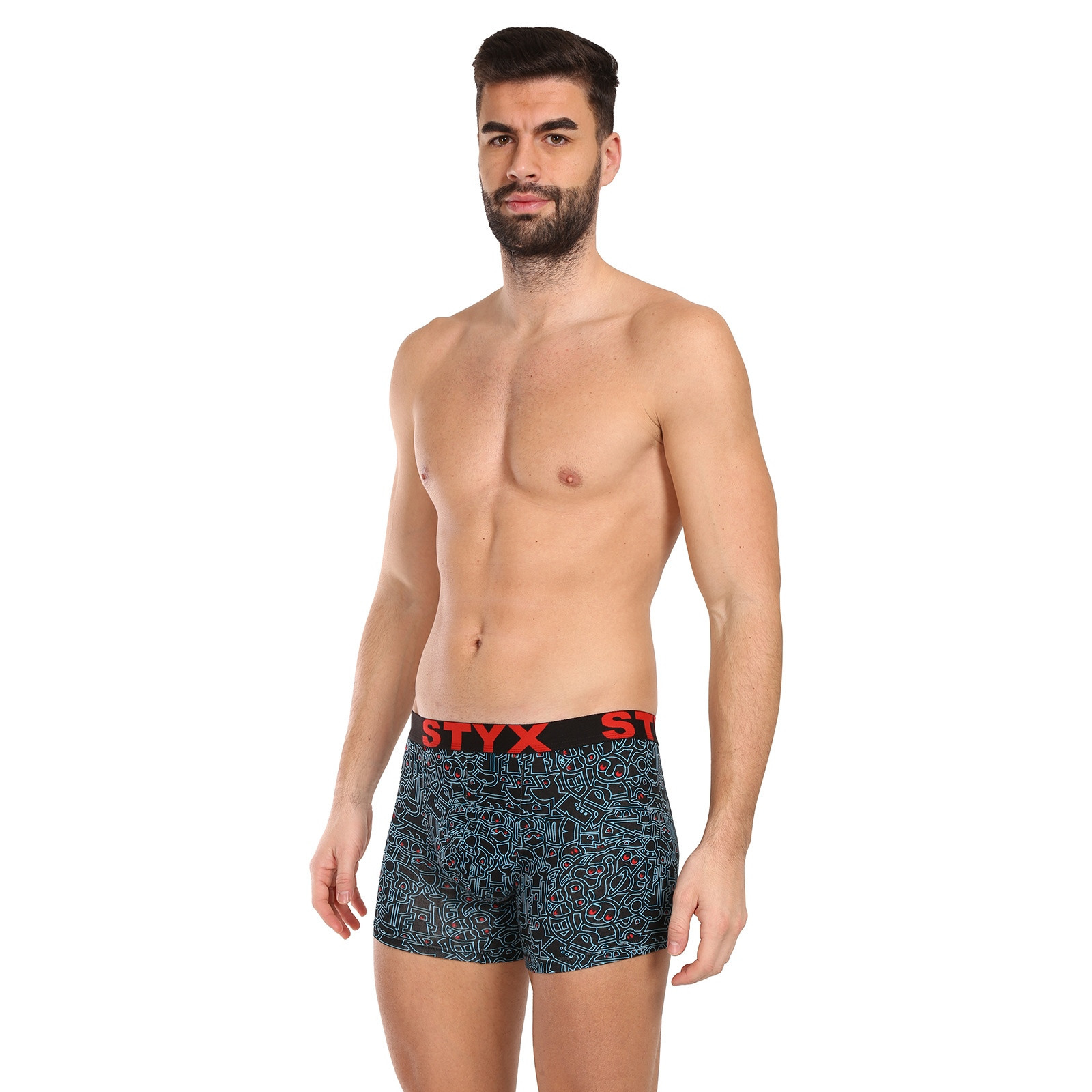 5PACK pánske boxerky Styx long športová guma viacfarebné (5U1267924) M, trenky.