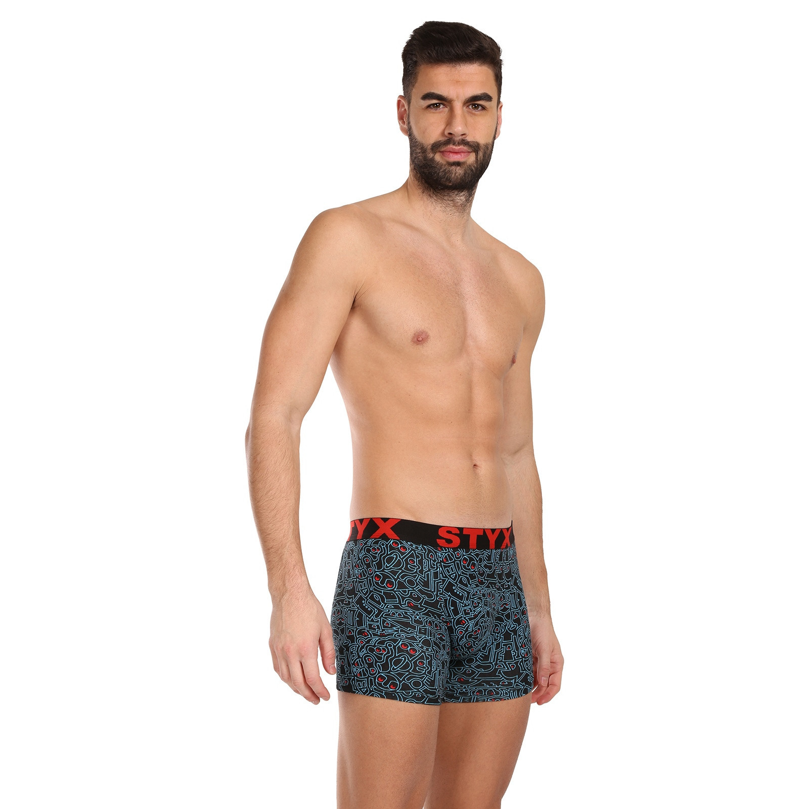 5PACK pánske boxerky Styx long športová guma viacfarebné (5U1267924) M, trenky.