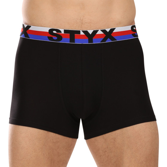 3PACK pánske boxerky Styx športová guma viacfarebné trikolóra (3G19001)