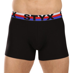 Pánske boxerky Styx long športová guma čierne trikolóra (U1960)