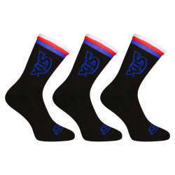 3PACK ponožky Styx vysoké čierne trikolóra (3HV09000)