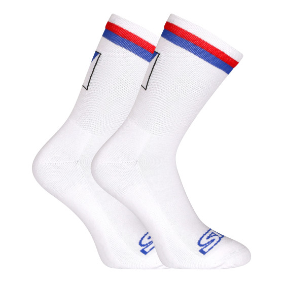 3PACK ponožky Styx vysoké biele trikolóra (3HV10111)