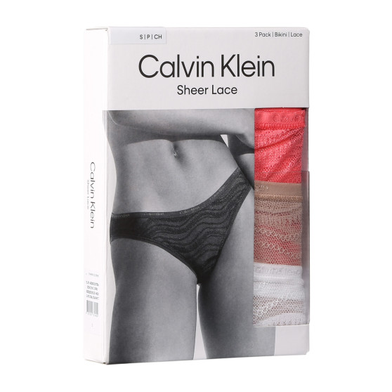 3PACK dámske nohavičky Calvin Klein viacfarebné (QD5203E-NOX)
