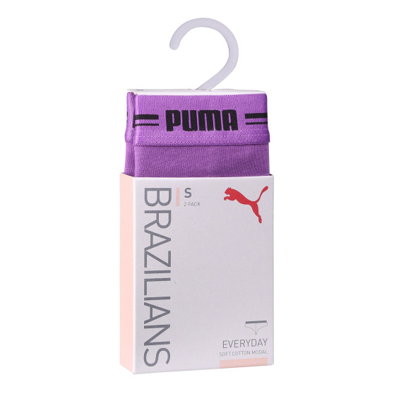 2PACK dámske brazílske nohavičky Puma fialové (603043001 020)