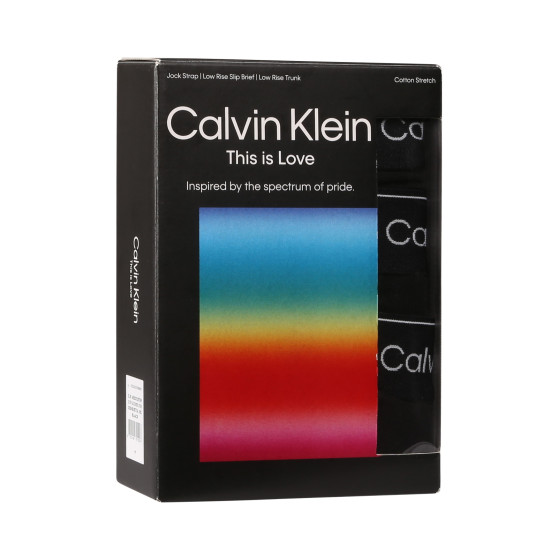 3PACK pánska spodná bielizeň Calvin Klein mix čierna (NB3877A-UB1)