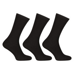 3PACK ponožky Nedeto vysoké bambusové čierne (3PBV01)