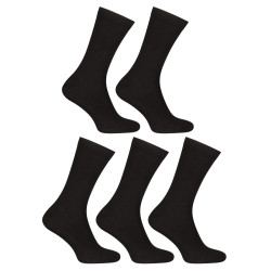 5PACK ponožky Nedeto vysoké bambusové čierne (5PBV01)