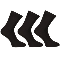 3PACK ponožky Nedeto členkové bambusové čierne (3PBK01)