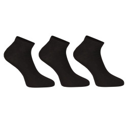 3PACK ponožky Nedeto nízke bambusové čierne (3PBN01)