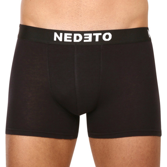 7PACK pánske boxerky Nedeto čierne (7NB001-brand)